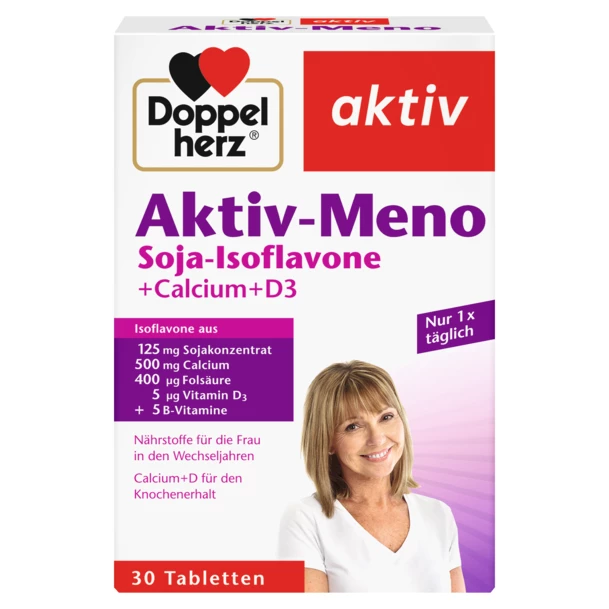 Meno Soia-Isoflavone + Calciu + Vitamina D3 Aktiv, 30 comprimate, Doppelherz
