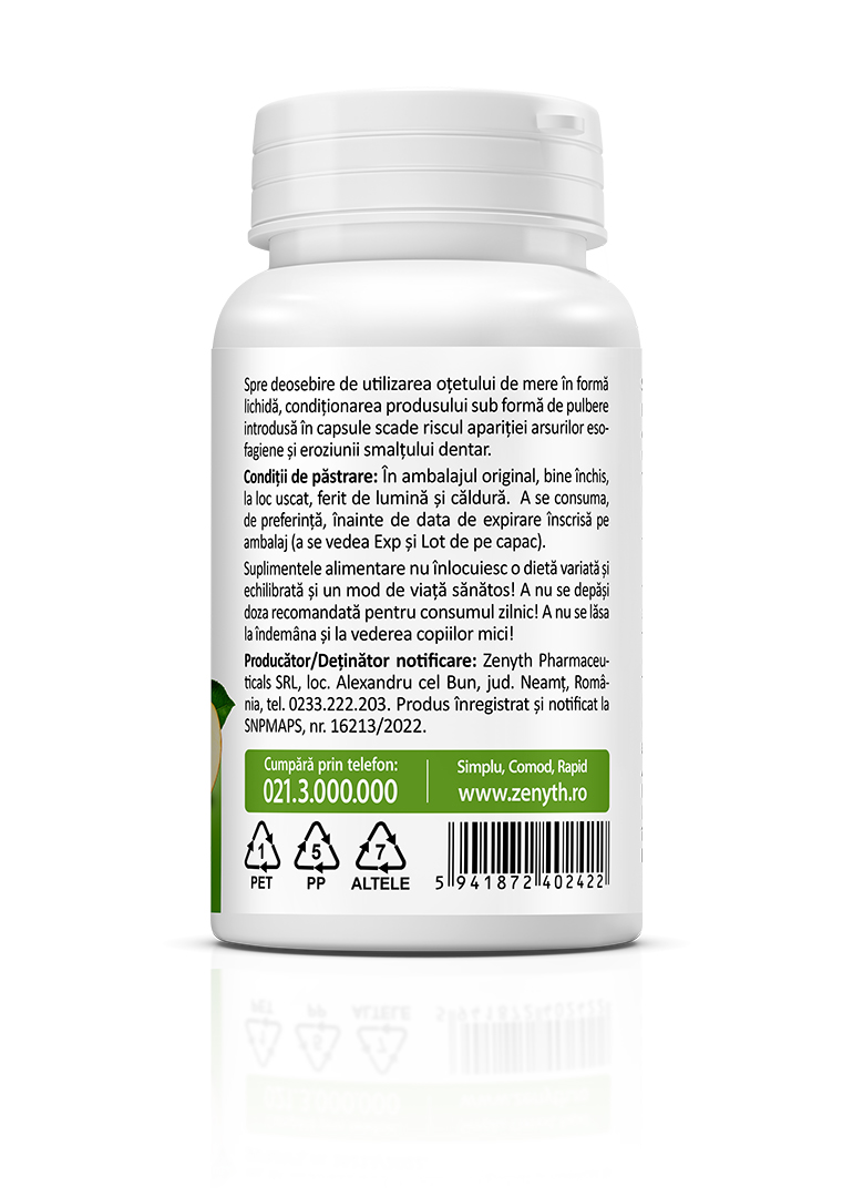 Berberina si Otet din cidru de mere, Pachet 60 + 60 de capsule, Zenyth - imagine 7