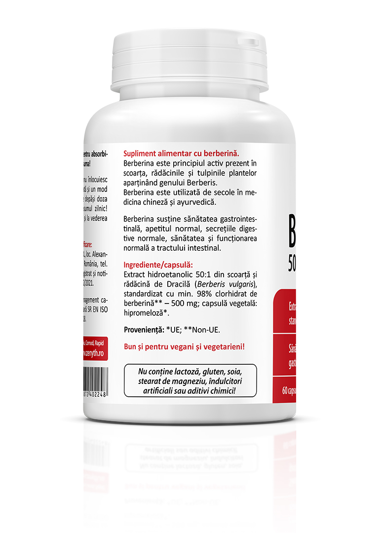 Berberina si Otet din cidru de mere, Pachet 60 + 60 de capsule, Zenyth - imagine 5
