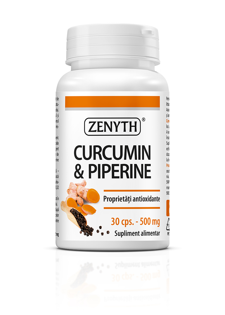 Pachet promotional Curcumin si Piperina, 60 + 30 capsule, Zenyth - imagine 3